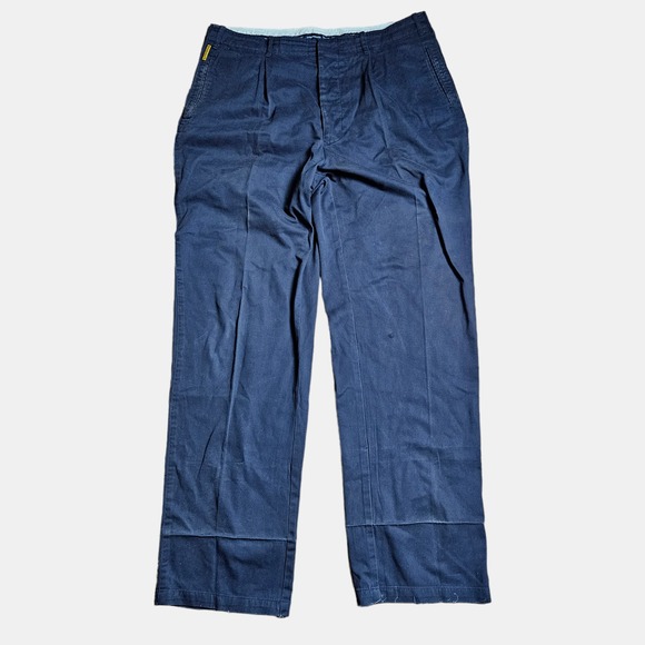 Armani Jeans Simint Stone Washed Pants Mens Blue Pleated Front Size‎ 36 X6P09Q4 - Picture 1 of 15